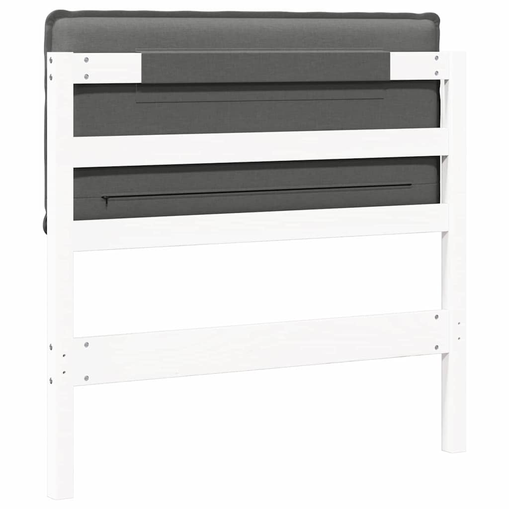 Čalouněné Čelo Postele S Čelo Bílá A Světlá Šedá 90 Cm