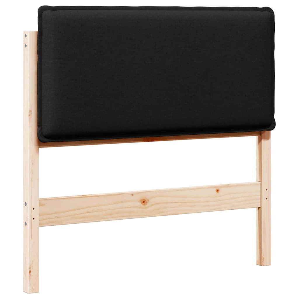 Čalouněné Čelo Postele S Čelo Přirozená A Černá 80 Cm