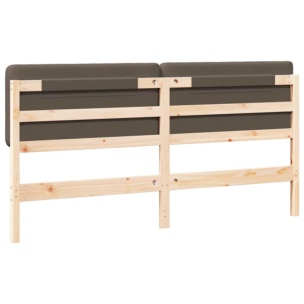 Čalouněné Čelo Postele S Čelo Hnědá A Taupe 200 Cm