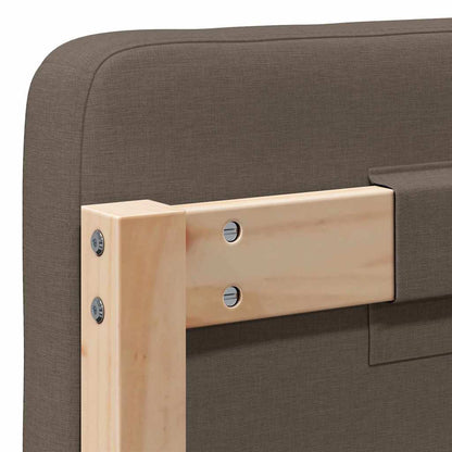 Čalouněné Čelo Postele S Čelo Hnědá A Taupe 180 Cm