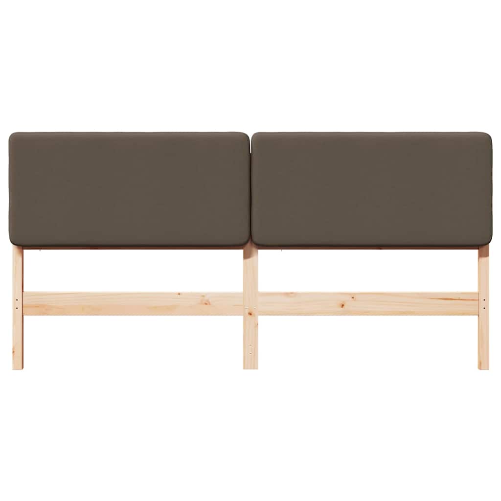 Čalouněné Čelo Postele S Čelo Hnědá A Taupe 180 Cm