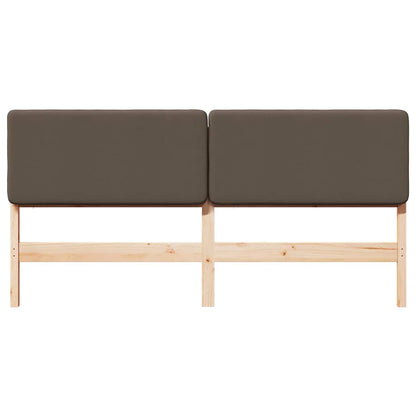 Čalouněné Čelo Postele S Čelo Hnědá A Taupe 180 Cm