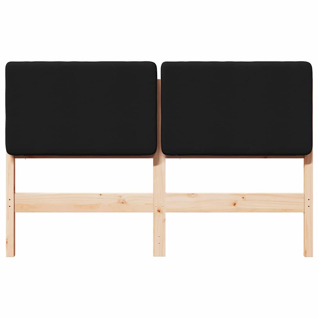 Čalouněné Čelo Postele S Čelo Hnědá A Černá 160 Cm