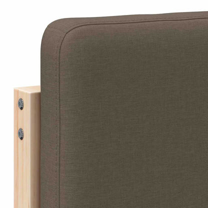 Čalouněné Čelo Postele S Čelo Hnědá A Taupe 140 Cm