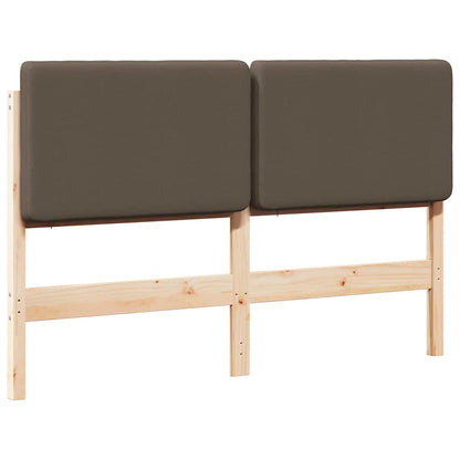 Čalouněné Čelo Postele S Čelo Hnědá A Taupe 140 Cm