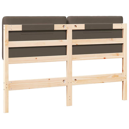 Čalouněné Čelo Postele S Čelo Hnědá A Taupe 140 Cm