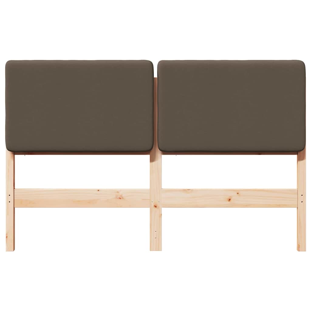 Čalouněné Čelo Postele S Čelo Hnědá A Taupe 140 Cm