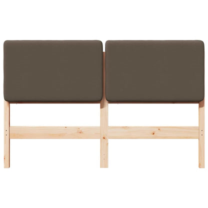 Čalouněné Čelo Postele S Čelo Hnědá A Taupe 140 Cm