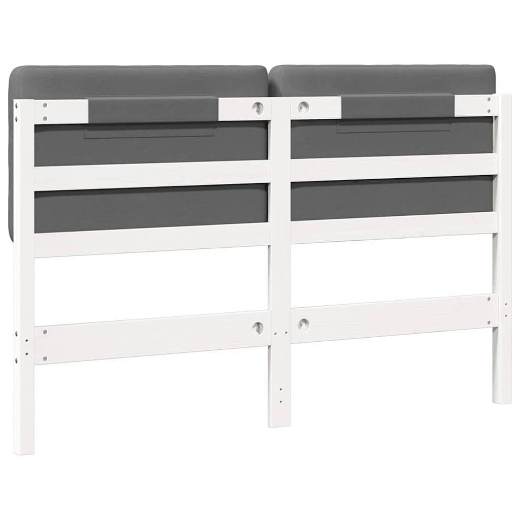 Čalouněné Čelo Postele S Čelo Bílá A Světlá Šedá 140 Cm
