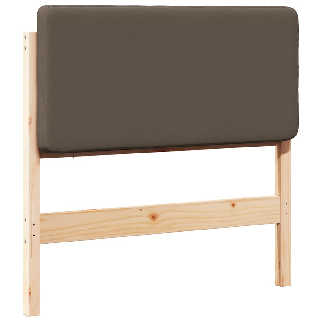 Čalouněné Čelo Postele S Čelo Hnědá A Taupe 100 Cm