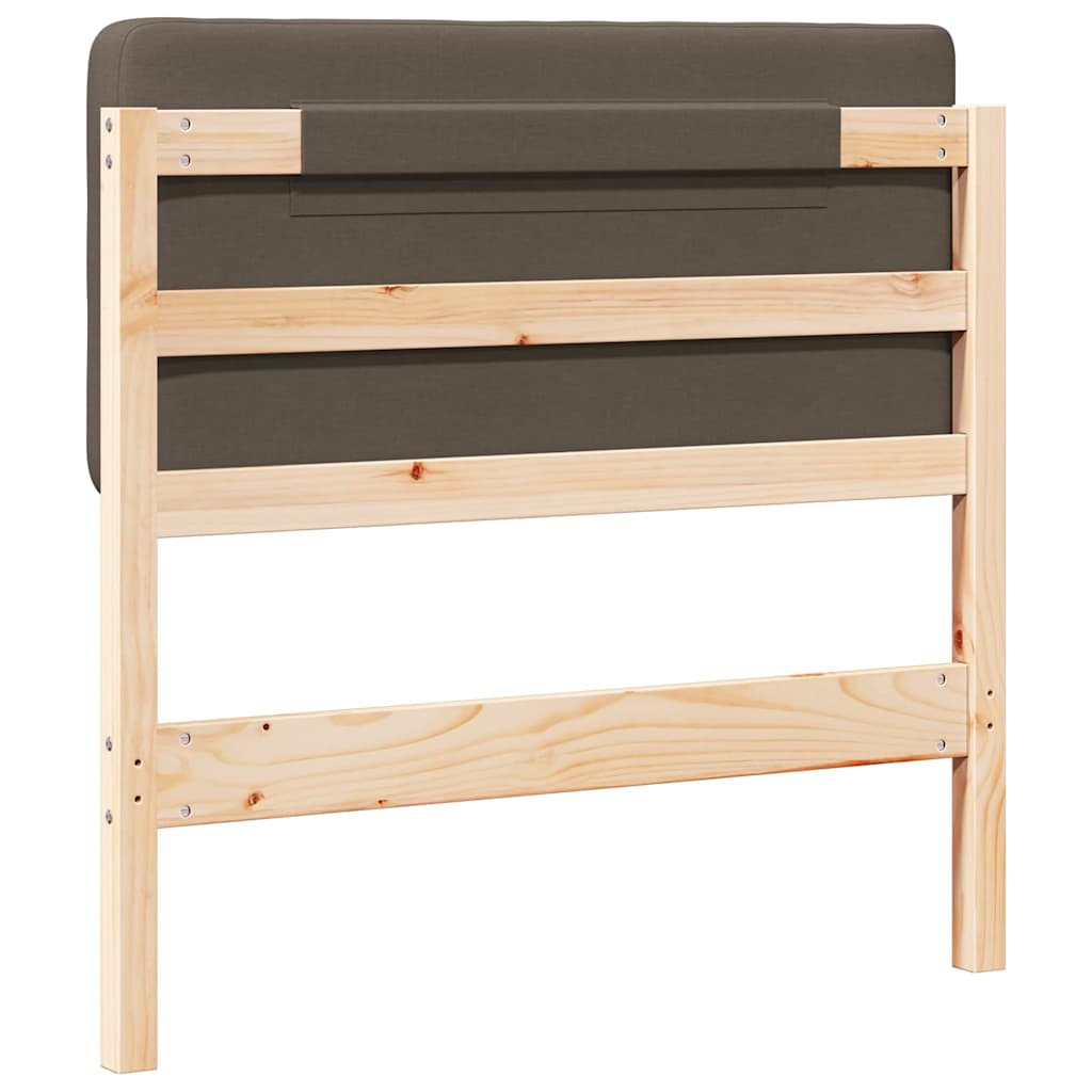 Čalouněné Čelo Postele S Čelo Hnědá A Taupe 100 Cm