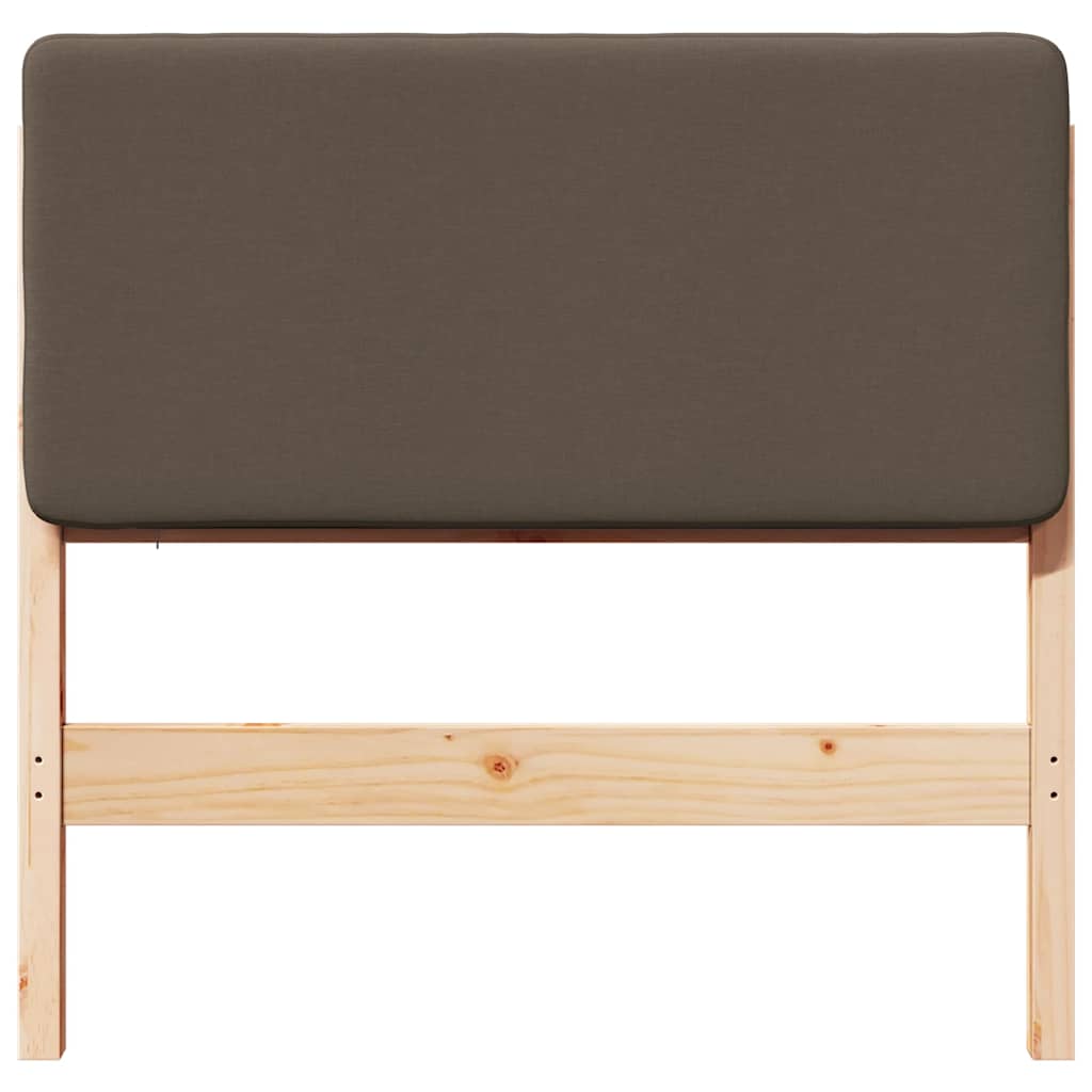 Čalouněné Čelo Postele S Čelo Hnědá A Taupe 100 Cm