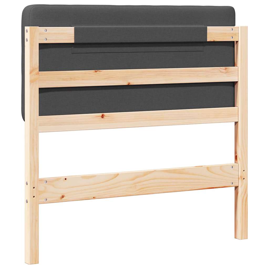 Čalouněné Čelo Postele S Čelo Hnědá A Tmavě Šedá 90 Cm