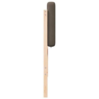 Čalouněné Čelo Postele Hnědá A Taupe 90 Cm Masivní Borové Dřevo