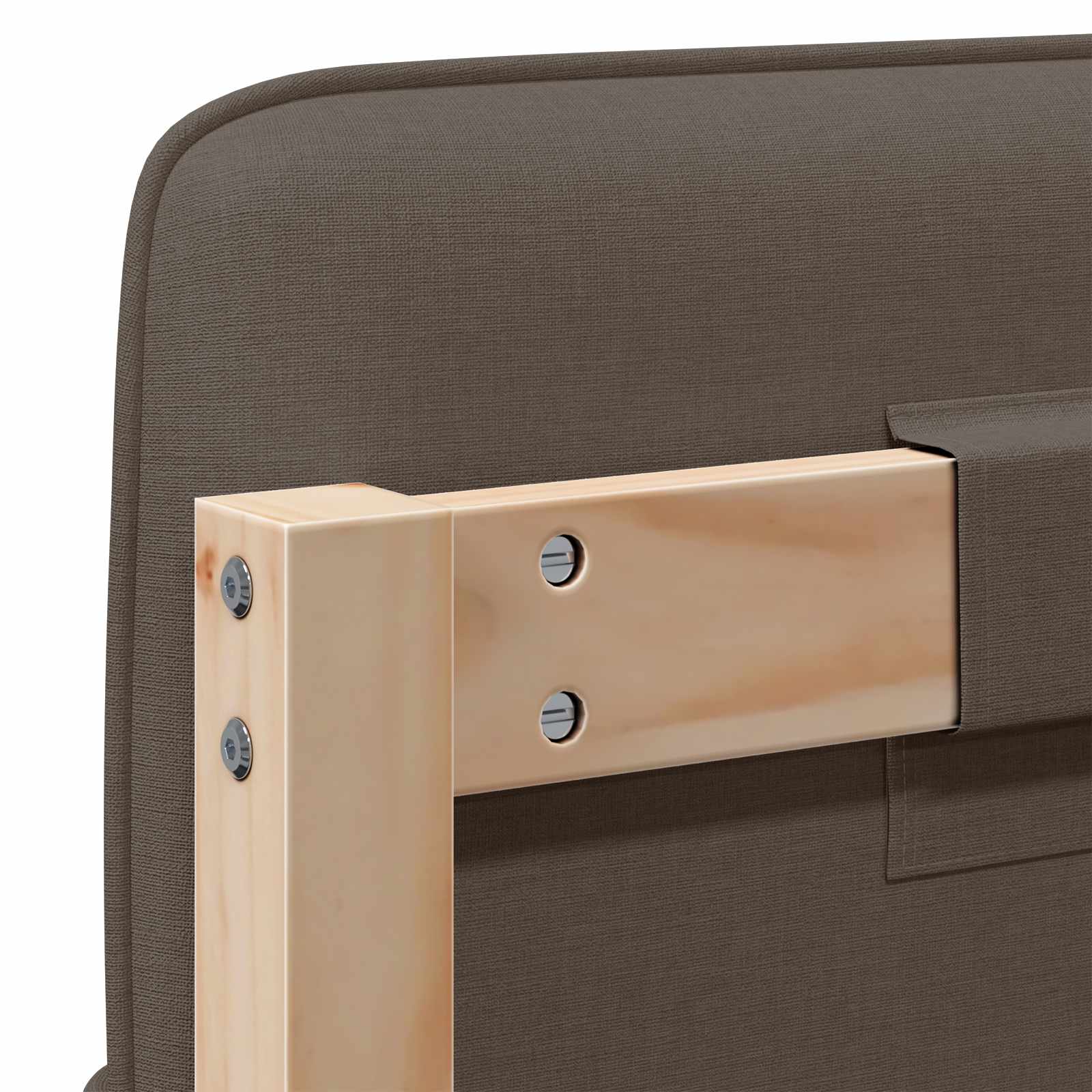Čalouněné Čelo Postele S Čelo Hnědá A Taupe 200 Cm