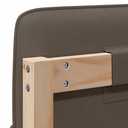 Čalouněné Čelo Postele S Čelo Hnědá A Taupe 200 Cm
