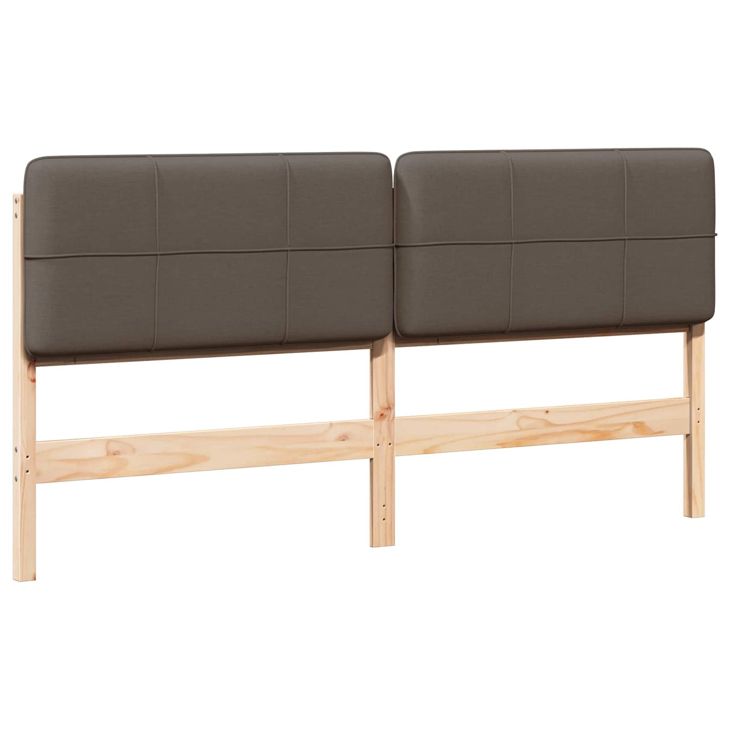 Čalouněné Čelo Postele S Čelo Hnědá A Taupe 200 Cm