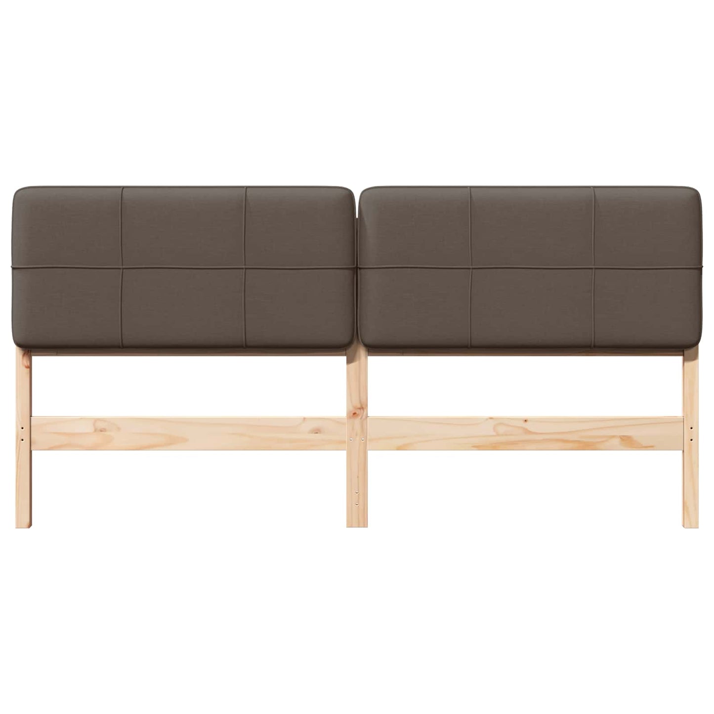 Čalouněné Čelo Postele S Čelo Hnědá A Taupe 200 Cm