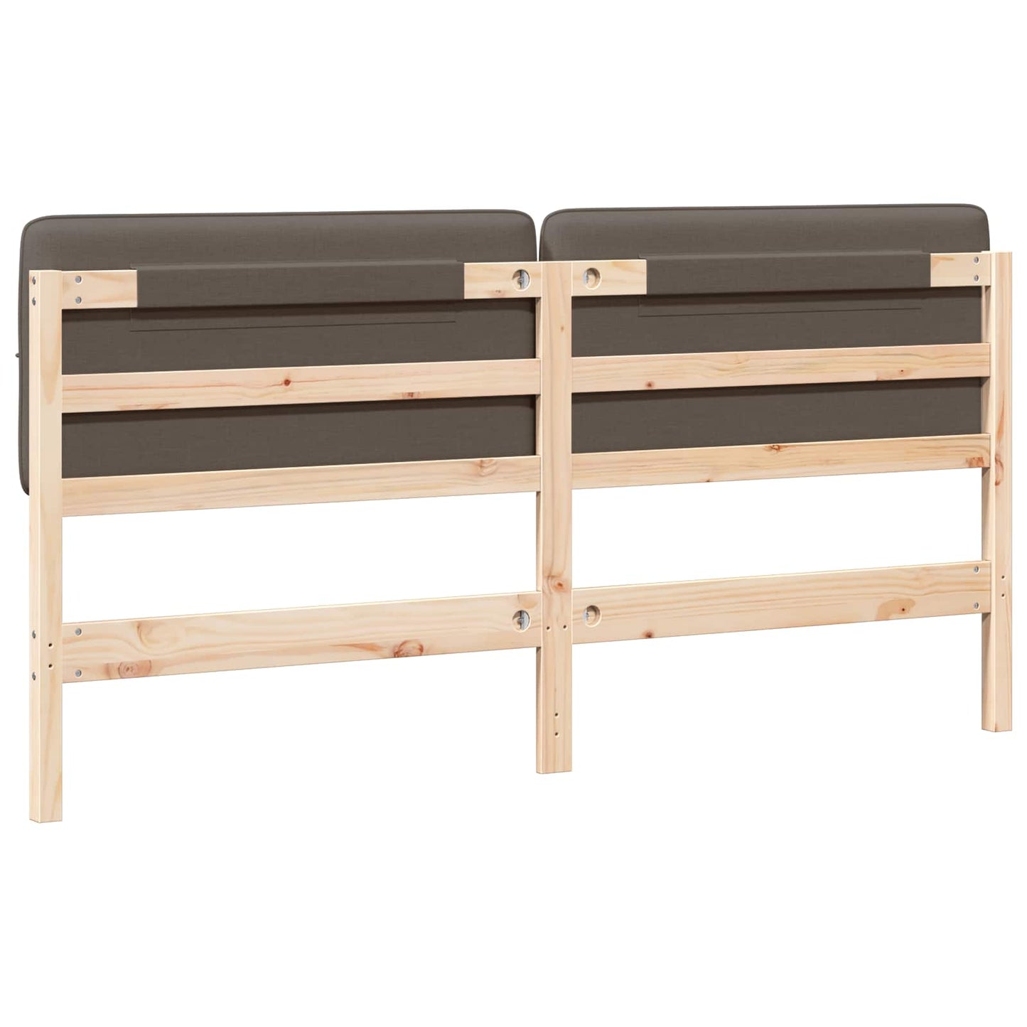 Čalouněné Čelo Postele S Čelo Hnědá A Taupe 180 Cm