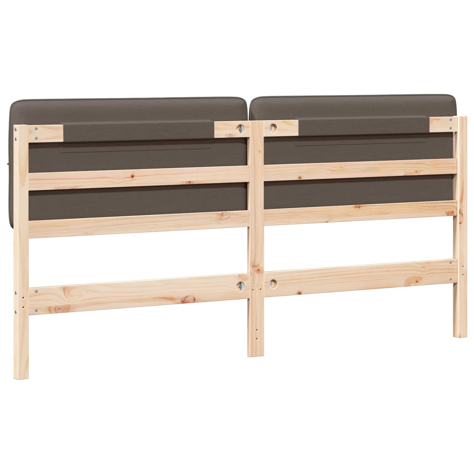 Čalouněné Čelo Postele S Čelo Hnědá A Taupe 180 Cm