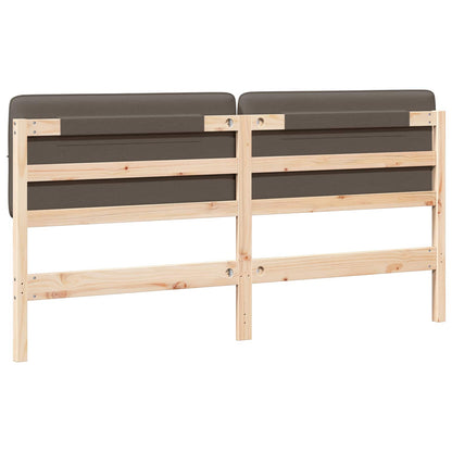 Čalouněné Čelo Postele S Čelo Hnědá A Taupe 180 Cm