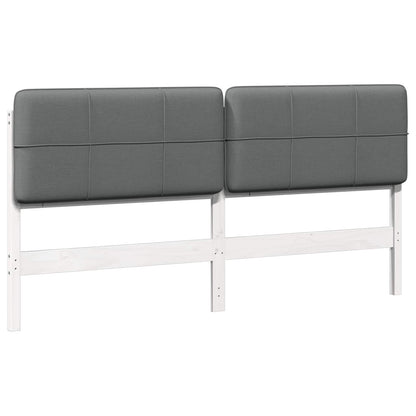 Čalouněné Čelo Postele S Čelo Bílá A Světlá Šedá 180 Cm