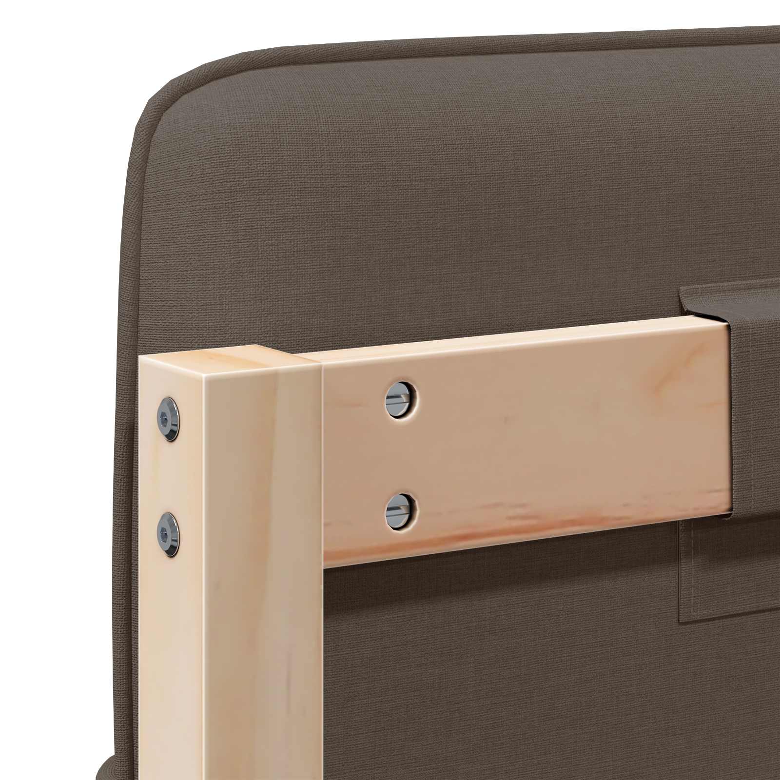Čalouněné Čelo Postele S Čelo Hnědá A Taupe 160 Cm