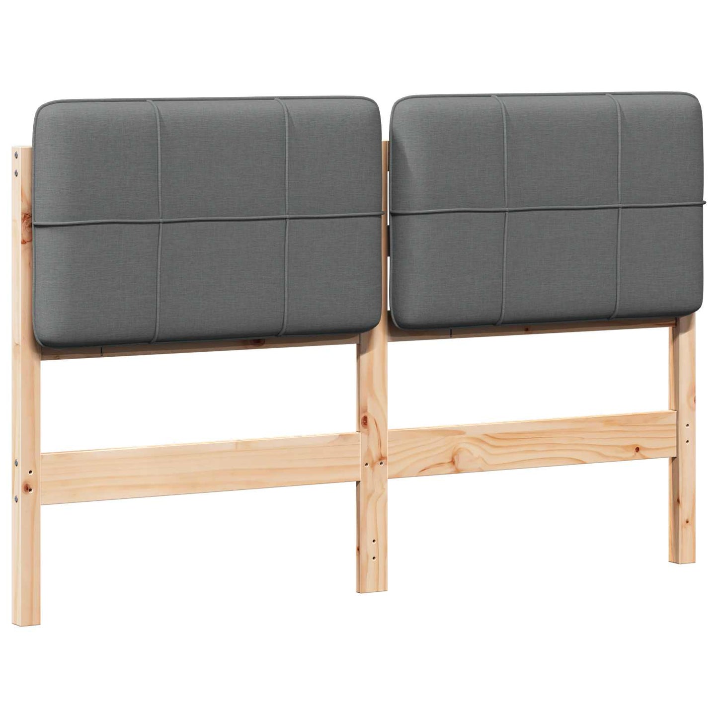 Čalouněné Čelo Postele S Čelo Hnědá A Světle Šedá 150 Cm