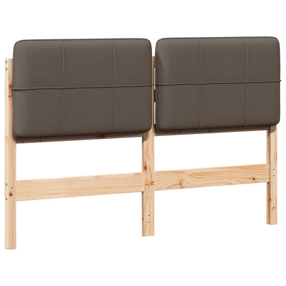 Čalouněné Čelo Postele S Čelo Hnědá A Taupe 150 Cm
