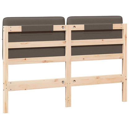 Čalouněné Čelo Postele S Čelo Hnědá A Taupe 140 Cm