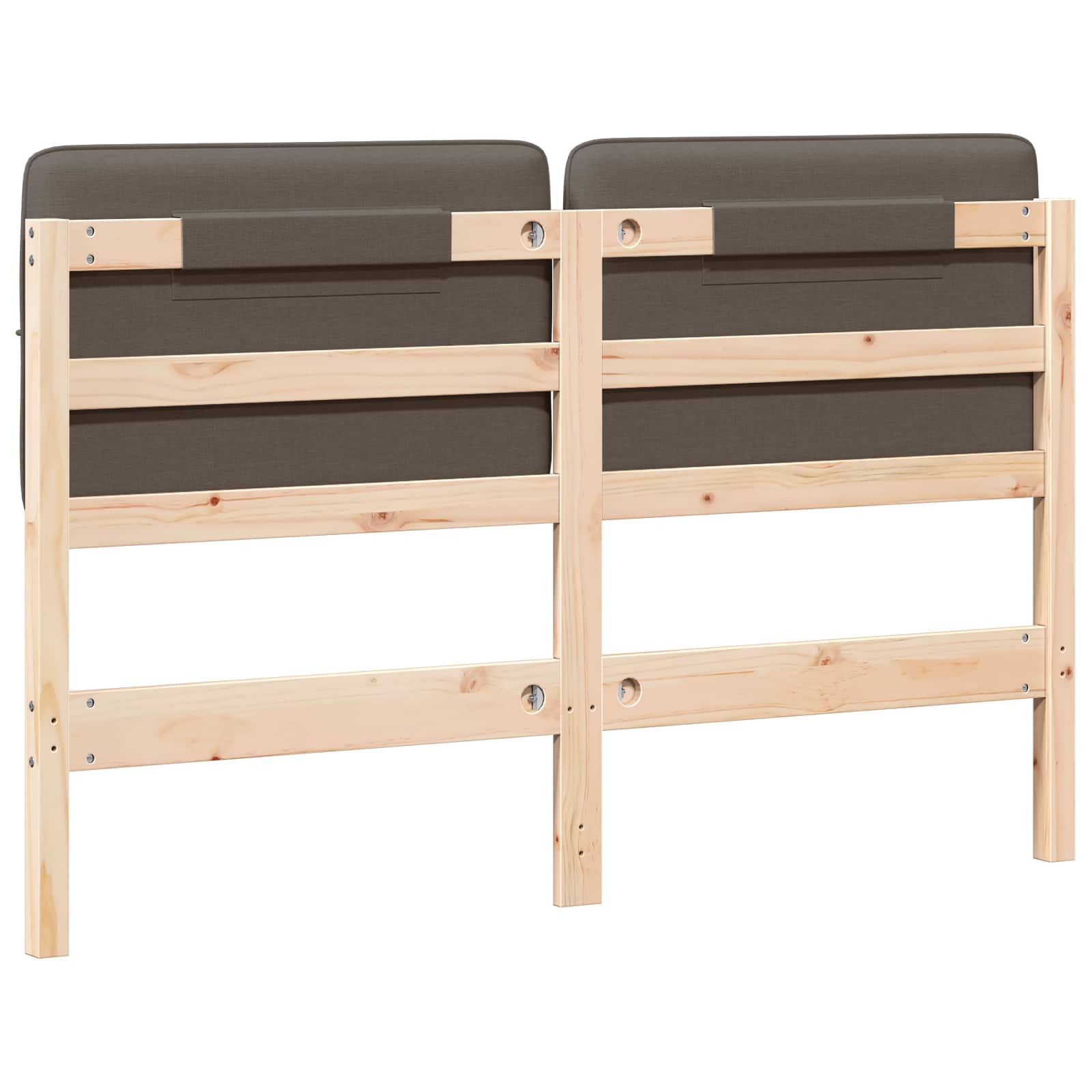 Čalouněné Čelo Postele S Čelo Hnědá A Taupe 135 Cm