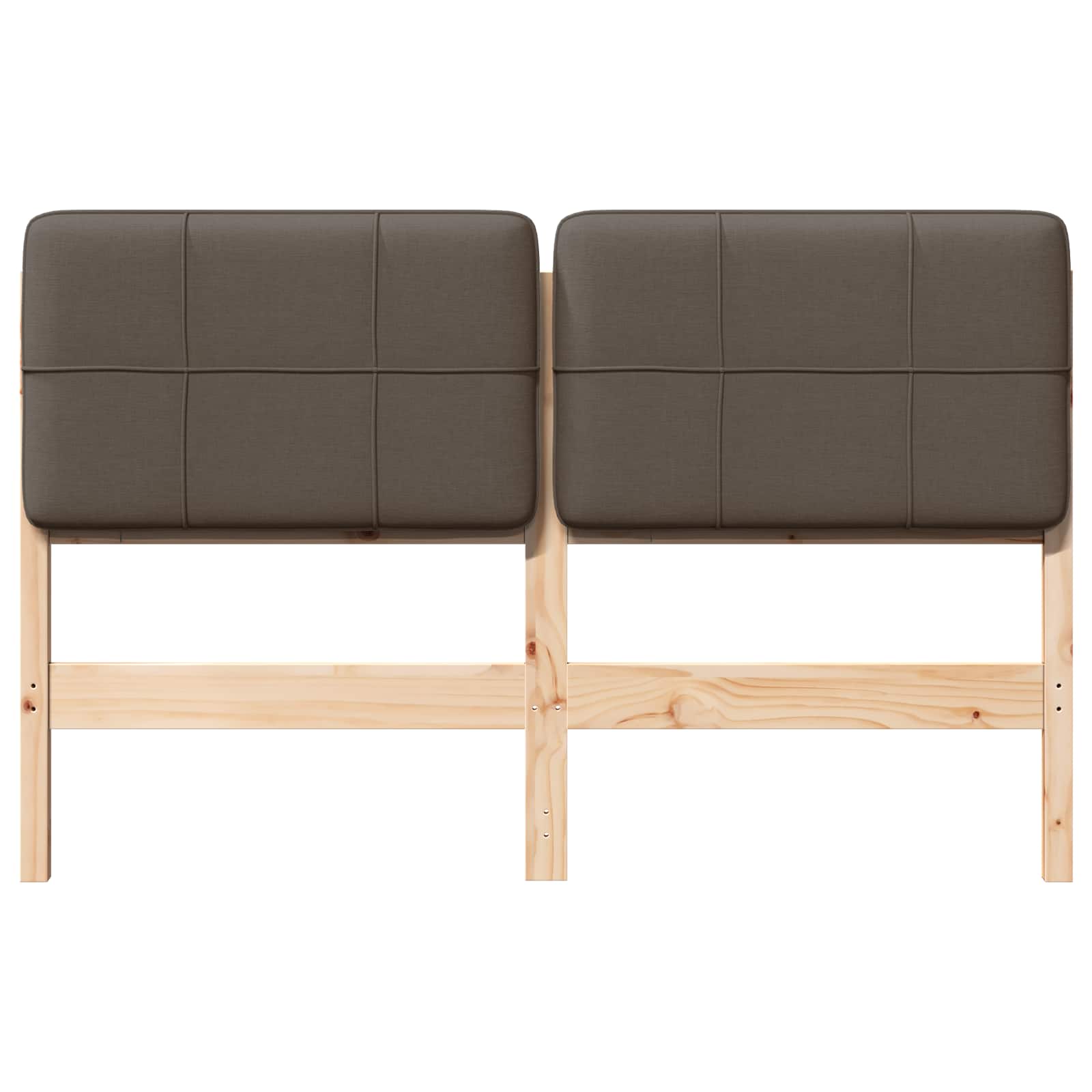 Čalouněné Čelo Postele S Čelo Hnědá A Taupe 135 Cm
