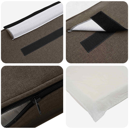 Čalouněné Čelo Postele S Čelo Hnědá A Taupe 120 Cm