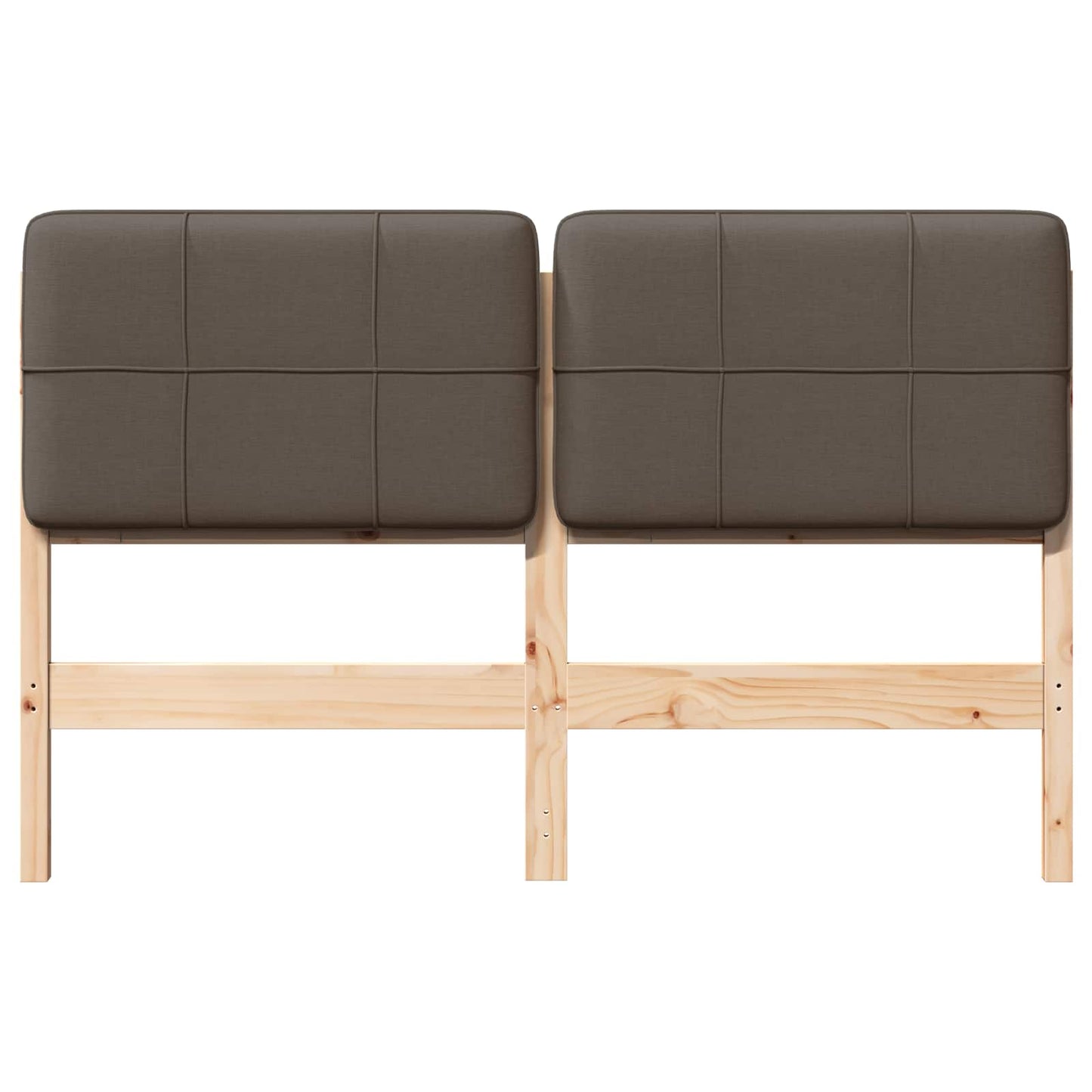 Čalouněné Čelo Postele S Čelo Hnědá A Taupe 120 Cm