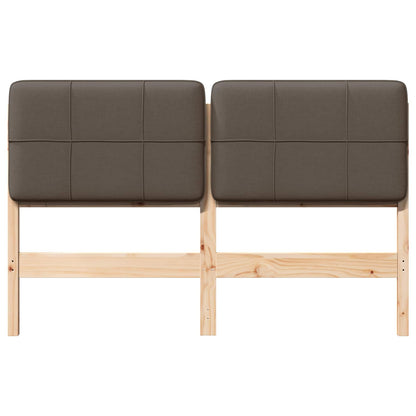 Čalouněné Čelo Postele S Čelo Hnědá A Taupe 120 Cm