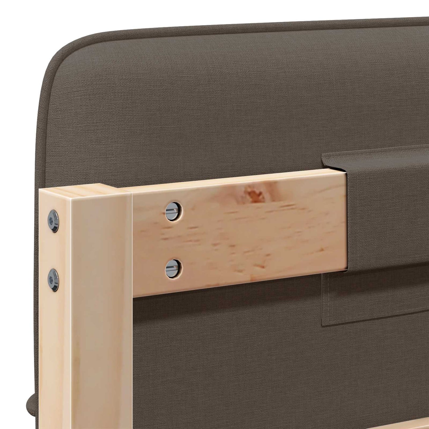 Čalouněné Čelo Postele S Čelo Hnědá A Taupe 100 Cm