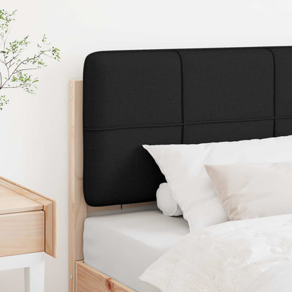 Čalouněné Čelo Postele Hnědá A Černá 90 Cm Masivní Borové Dřevo