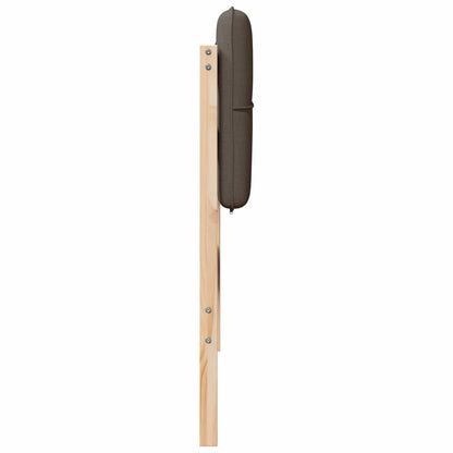 Čalouněné Čelo Postele Hnědá A Taupe 90 Cm Masivní Borové Dřevo