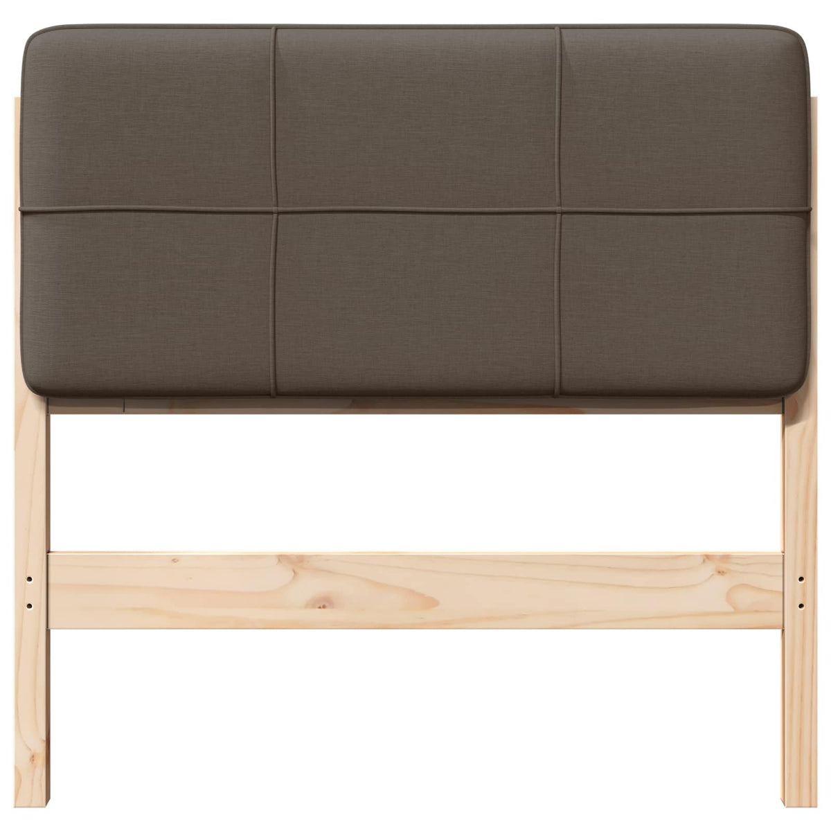 Čalouněné Čelo Postele Hnědá A Taupe 80 Cm Masivní Borové Dřevo