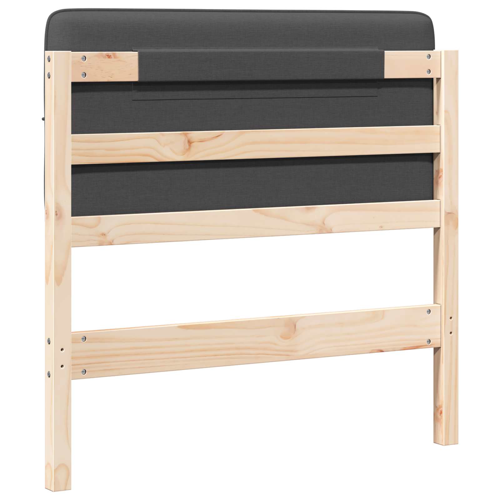 Čalouněné Čelo Postele S Čelo Hnědá A Tmavě Šedá 75 Cm