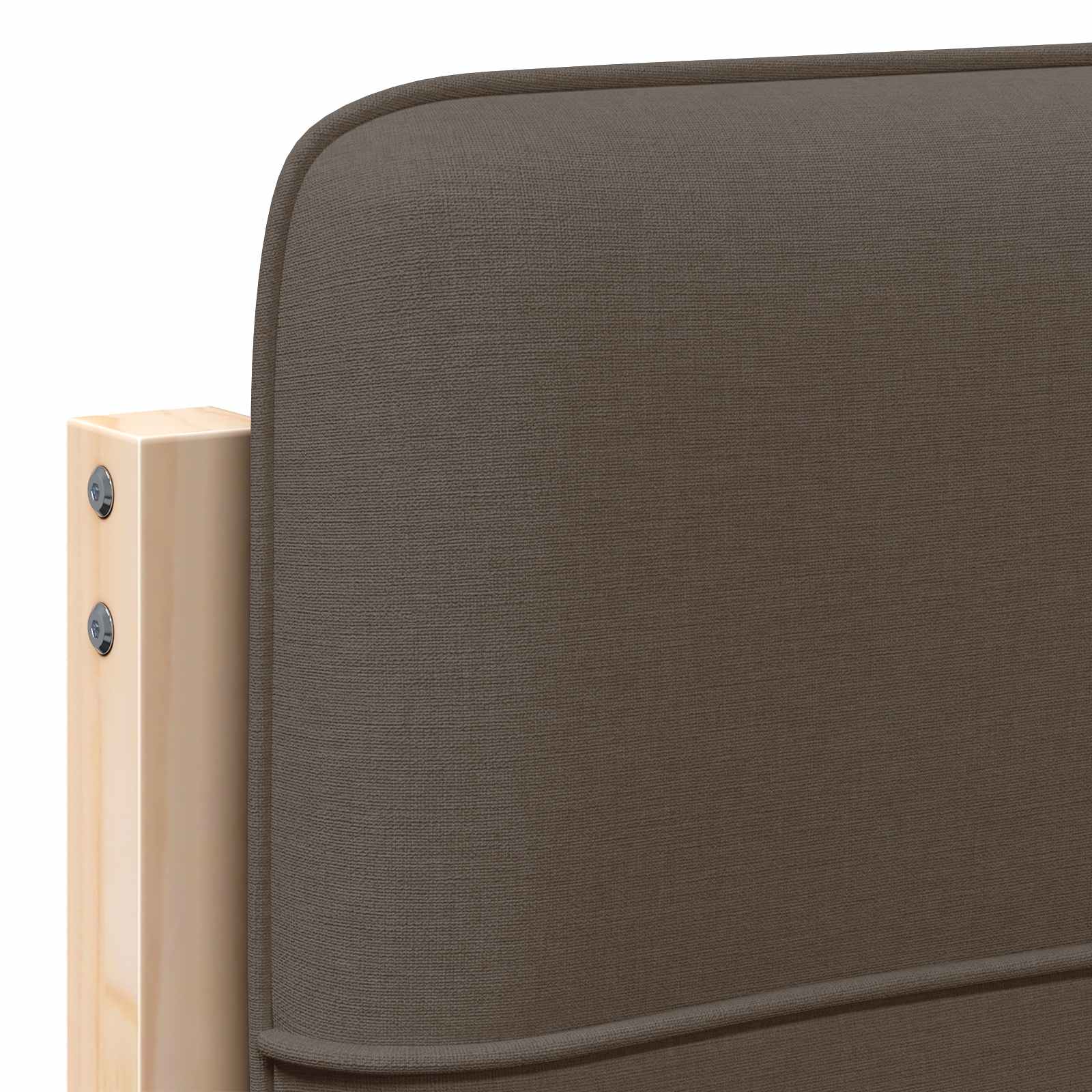 Čalouněné Čelo Postele Hnědá A Taupe 75 Cm Masivní Borové Dřevo