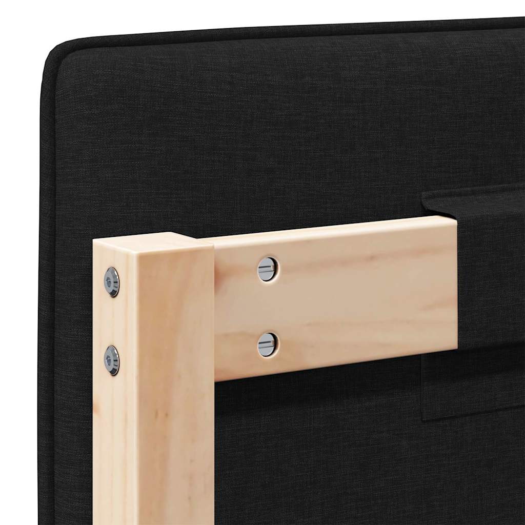 Čalouněné Čelo Postele S Čelo Hnědá A Černá 200 Cm