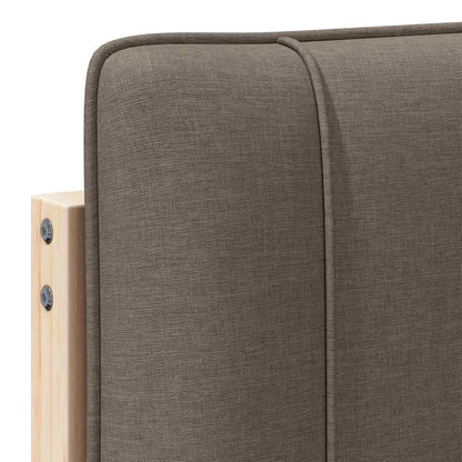 Čalouněné Čelo Postele S Čelo Hnědá A Taupe 200 Cm