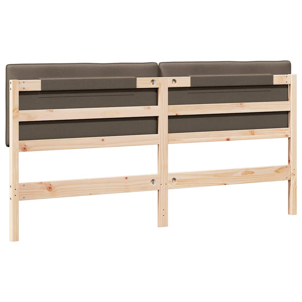 Čalouněné Čelo Postele S Čelo Hnědá A Taupe 200 Cm