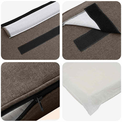 Čalouněné Čelo Postele S Čelo Hnědá A Taupe 180 Cm