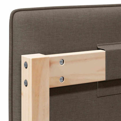 Čalouněné Čelo Postele S Čelo Hnědá A Taupe 180 Cm