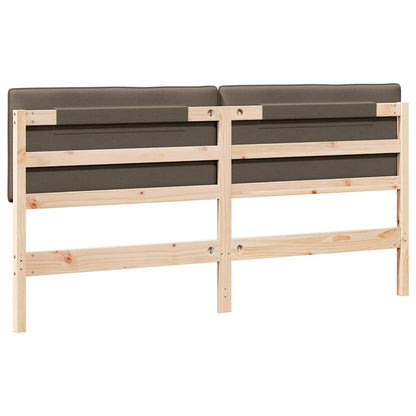 Čalouněné Čelo Postele S Čelo Hnědá A Taupe 180 Cm