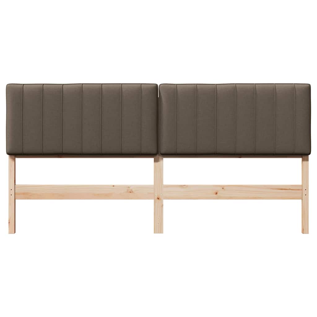 Čalouněné Čelo Postele S Čelo Hnědá A Taupe 180 Cm