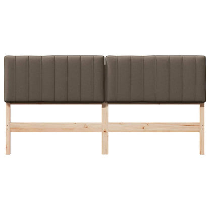 Čalouněné Čelo Postele S Čelo Hnědá A Taupe 180 Cm