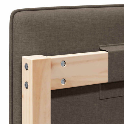 Čalouněné Čelo Postele S Čelo Hnědá A Taupe 160 Cm